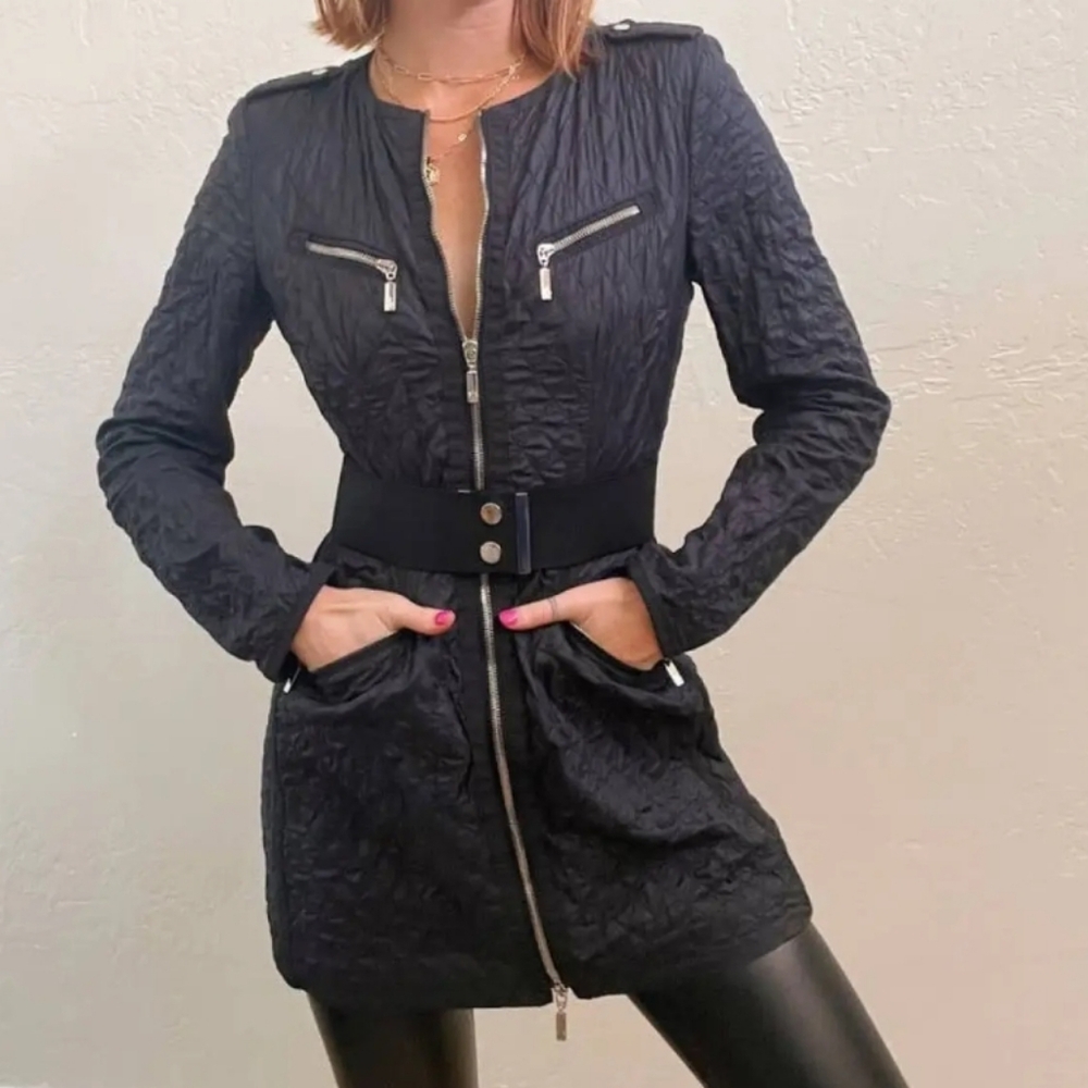 Moncler Women's Lightweight Black Nylon Jacket Size 3 - Picture 2 of 16
